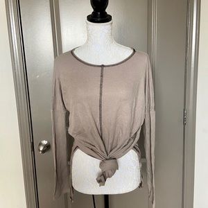 Free People- Charcoal soft Night Shirt